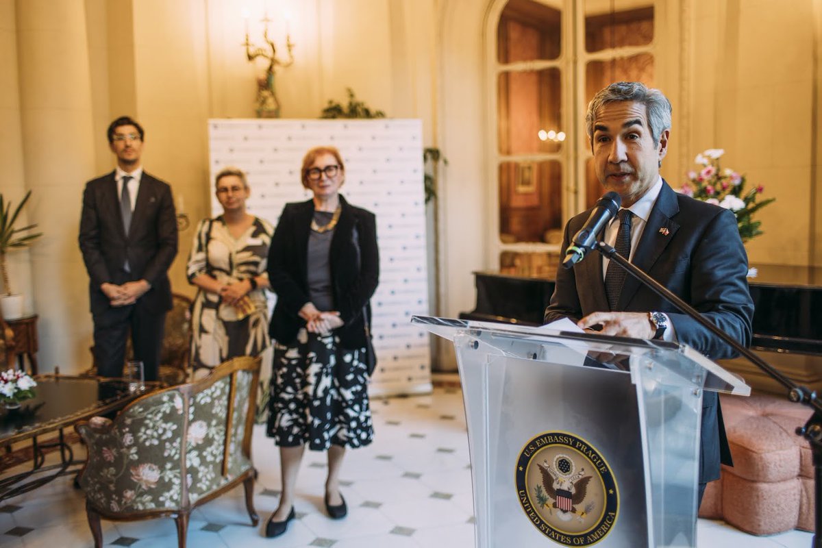 Czech Fulbright (@czechfulbright) on Twitter photo Orientation for #Fulbright US grantees is over. Three days full of immersion into the Czech culture, history, meeting new colleagues and Czech alumni in a lovely Villa Lanna was concluded with a special reception hosted by the U.S. Ambassador <a href="/bijan/">Bijan Sabet</a> in his residence. Thank you! Orientation for #Fulbright US grantees is over. Three days full of immersion into the Czech culture, history, meeting new colleagues and Czech alumni in a lovely Villa Lanna was concluded with a special reception hosted by the U.S. Ambassador <a href="/bijan/">Bijan Sabet</a> in his residence. Thank you!