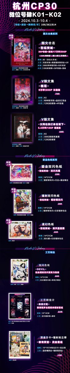 【V银向四展联宣】杭州CP30 | 成都CD28 | 上海CQ01 | 杭州SLO
【杭州CP30】摊位肆K01-02 | 波兰蠢驴街道
【成都CD28】摊位G127 | 卡普空街道
【上海CQ01】摊位M01 | 欧美街道
【杭州slo】摊位C5
宣图 弗拉格滚去画画
#赛博朋克2077 #V银手 #V银 #强尼银手 #cp30 #cd28 #cq01 #杭州slo #Cyberpunk2077