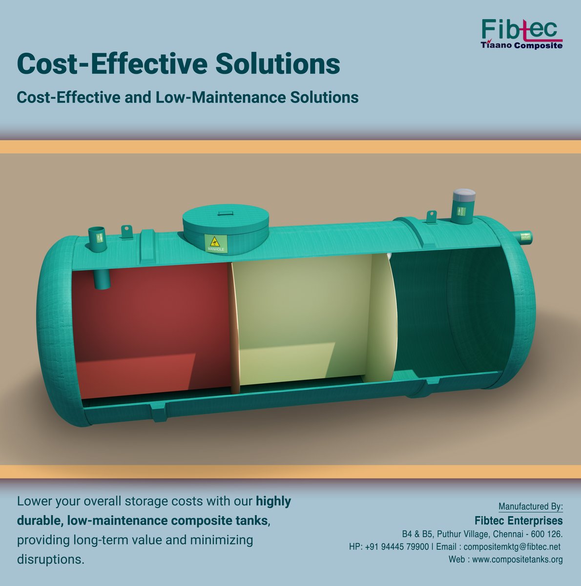 TiAnodeFab's tweet photo. Make the switch to FRP and ensure durability for the long run. Learn more at https://t.co/v18jcSbJLM.
#CorrosionResistance #FRPTanks #WaterStorage #CostEfficiency #Fibtec #SustainableStorage https://t.co/2EC7oqFxSR