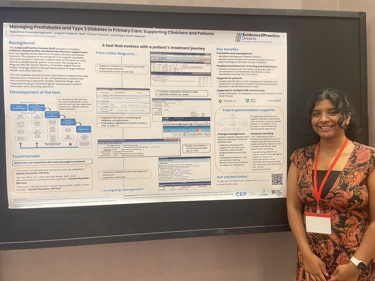 CEPhealth's tweet photo. Are you at #NPAO2024? Come by the Ambrosia room to see Val, Clinical Design Specialist, and learn about the Evidence2Practice (E2P) EMR tool for prediabetes &amp; type 2 diabetes! https://t.co/jM12KN3sGD