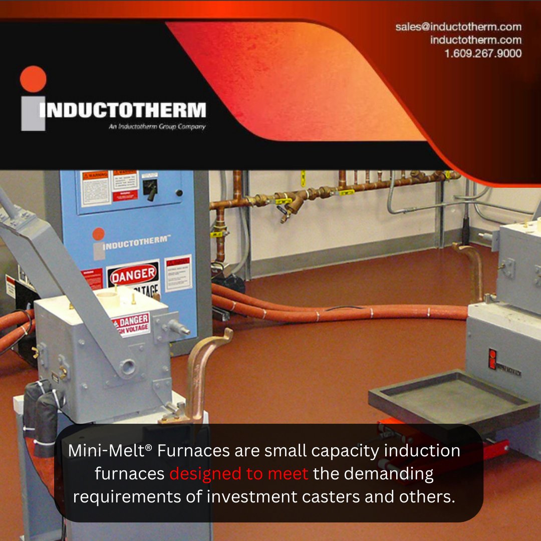 InductothermUSA's tweet image. Mini-Melt® Furnaces are table-mounted and hand-operated. They are built with materials that provide exceptional structural strength and reduced weight, key factors in furnaces designed to be moved and poured by hand.
click:inductotherm.com/products/mini-…
#MiniFurnaces #StructuralStrength