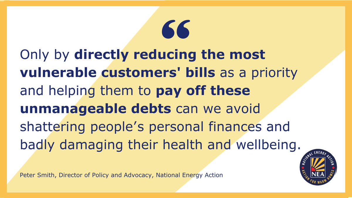 Just now, @Ofgem has announced that #EnergyDebt has risen by £400 million in the last quarter. Householders are now in £3.69 billion debt to their supplier. Our Director of Policy <a href="/peterwsmith101/">Peter Smith</a> says, 'This is a stark consequence of unaffordable energy bills.'