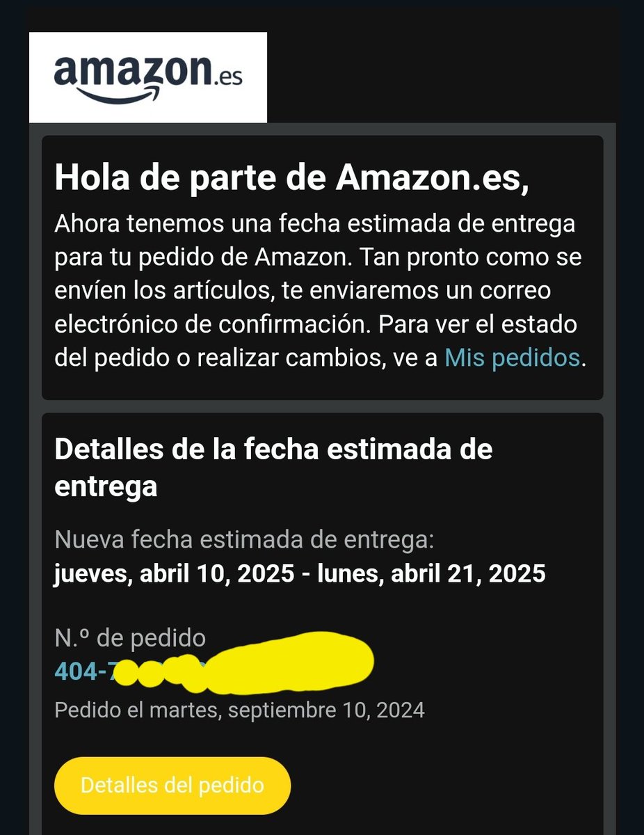 Gracias <a href="/AmazonHelp/">Amazon Help</a> por ser tan rápido y eficiente. Pagando el Prime y todo...
7 meses para la entrega de un articulo DISPONIBLE. 
¿Es posible que el estar en Melilla influya en esta tardanza? No hay derecho...
