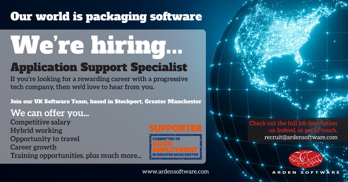 📢 We're hiring - Application Support Specialist. 

We’re looking for a tech-savvy, problem solver with strong communication skills and experience in a customer-facing technical role.

🔗 uk.indeed.com/cmp/Arden-Soft…

#TechJobs #SoftwareJobs #SoftwareSupport #Packaging #Arden