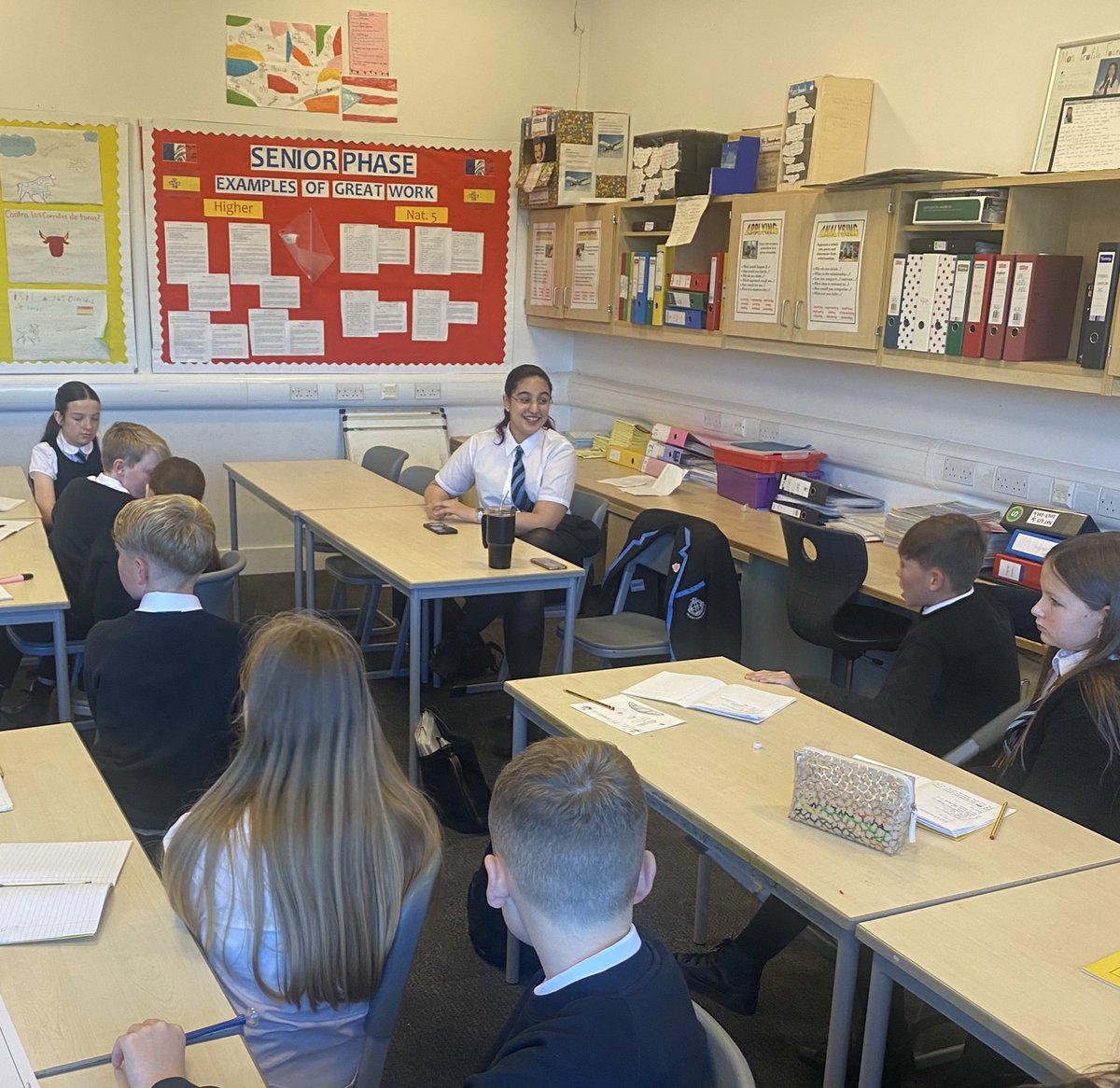 A massive ‘thank you!’ to Marta &amp; Diba who kindly volunteered to come and chat to S1 about their language learning journeys as part of our European Day of Languages celebrations.

<a href="/SCHSModLangs/">SCHS ModernLanguages</a> <a href="/_stcolumba/">St.Columba's HS, Gourock</a> <a href="/SClpl/">SCHS Clpl</a>