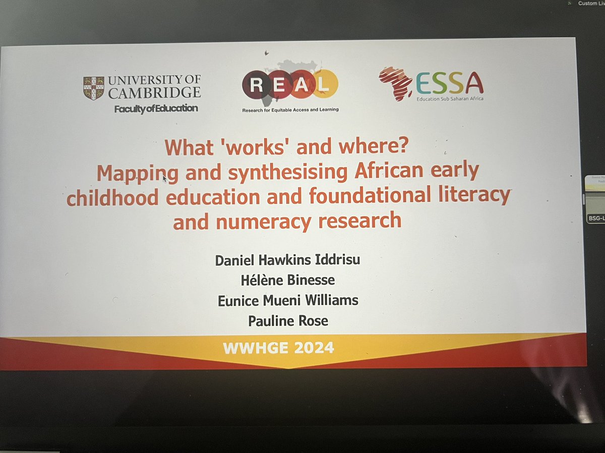 Sam_Agyapong_'s tweet photo. Insightful presentation by @Hawkins_Daniel9 at @WWHGlobalEd. Loved how he highlighted the need to prioritize traditional learning and keep African-led research at the heart of the “what works” convo. #AERD #ECD @ESSA_Africa @REAL_Centre https://t.co/3LNxuHUiMx