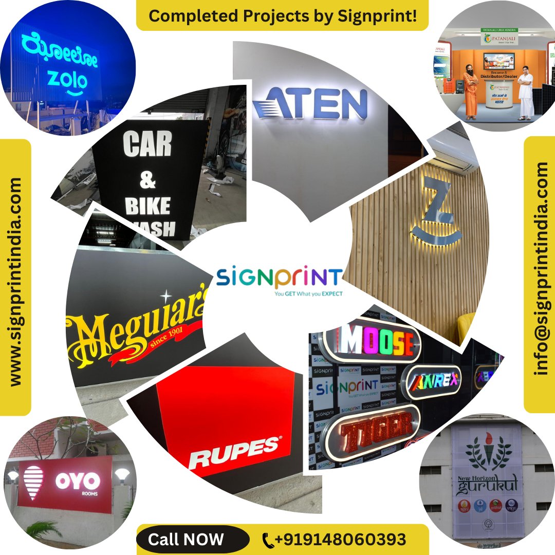 Signprintindia's tweet image. Completed Projects by Signprint! 
From ZOLO to New Horizon Gurukul, we’ve delivered standout signages and branding solutions!
Call: +919148060393
signprintindia.com
info@signprintindia.com
#Signprint #Branding #Signages #BusinessBranding #CompletedProjects #CreativeSolutions