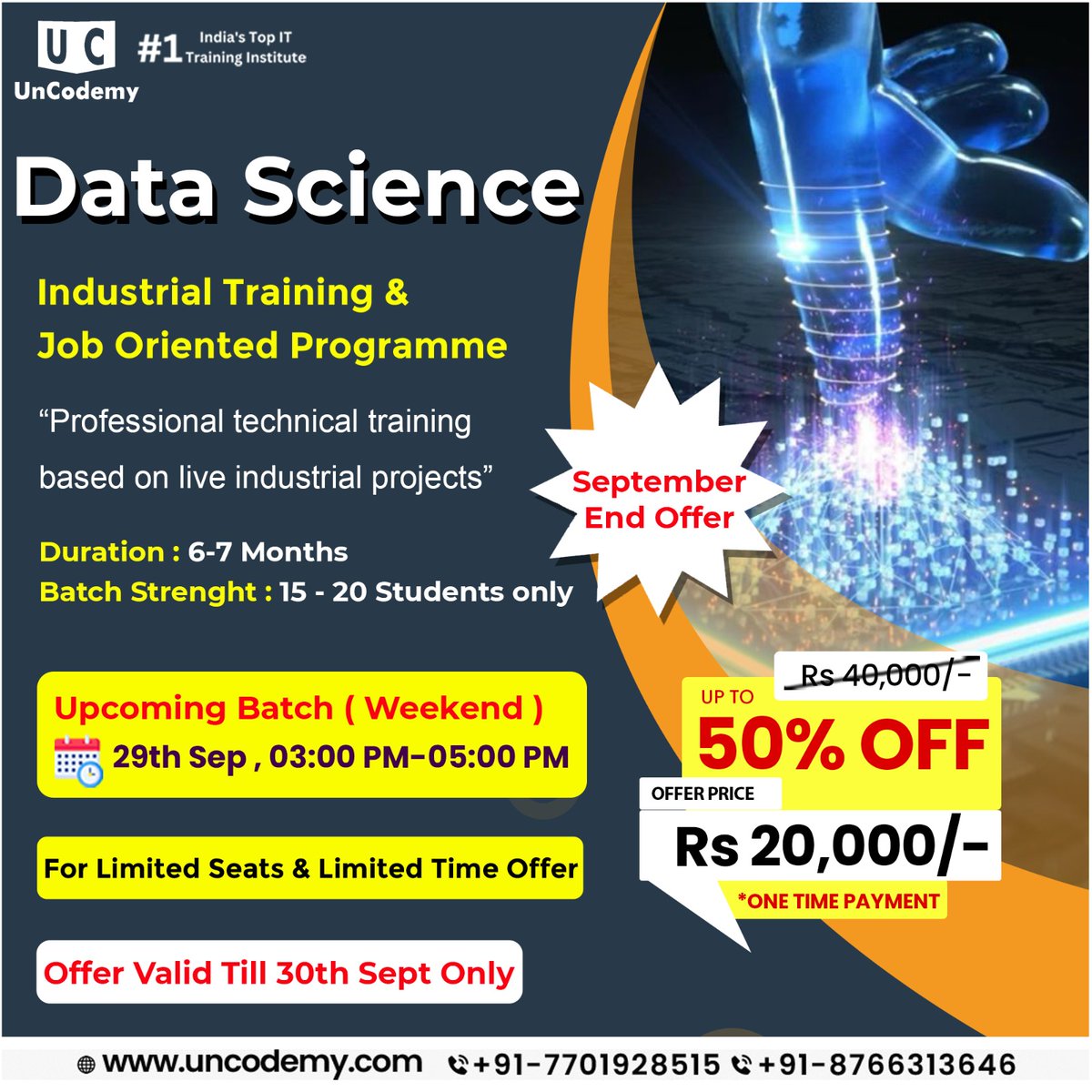 uncodemy's tweet photo. 🌟 UnCodemy – Your Gateway to a Successful Career in IT! 🌟
.
.
.
Register Now!!! ➡️ https://t.co/YvK464zoNq
.
.
.
#uncodemy #DataScience #TechSkills #ITTraining #JobOrientedProgram #IndustrialTraining #SkillDevelopment #CareerGrowth #TechCareers #DataScienceTraining https://t.co/JcD02wXfsj