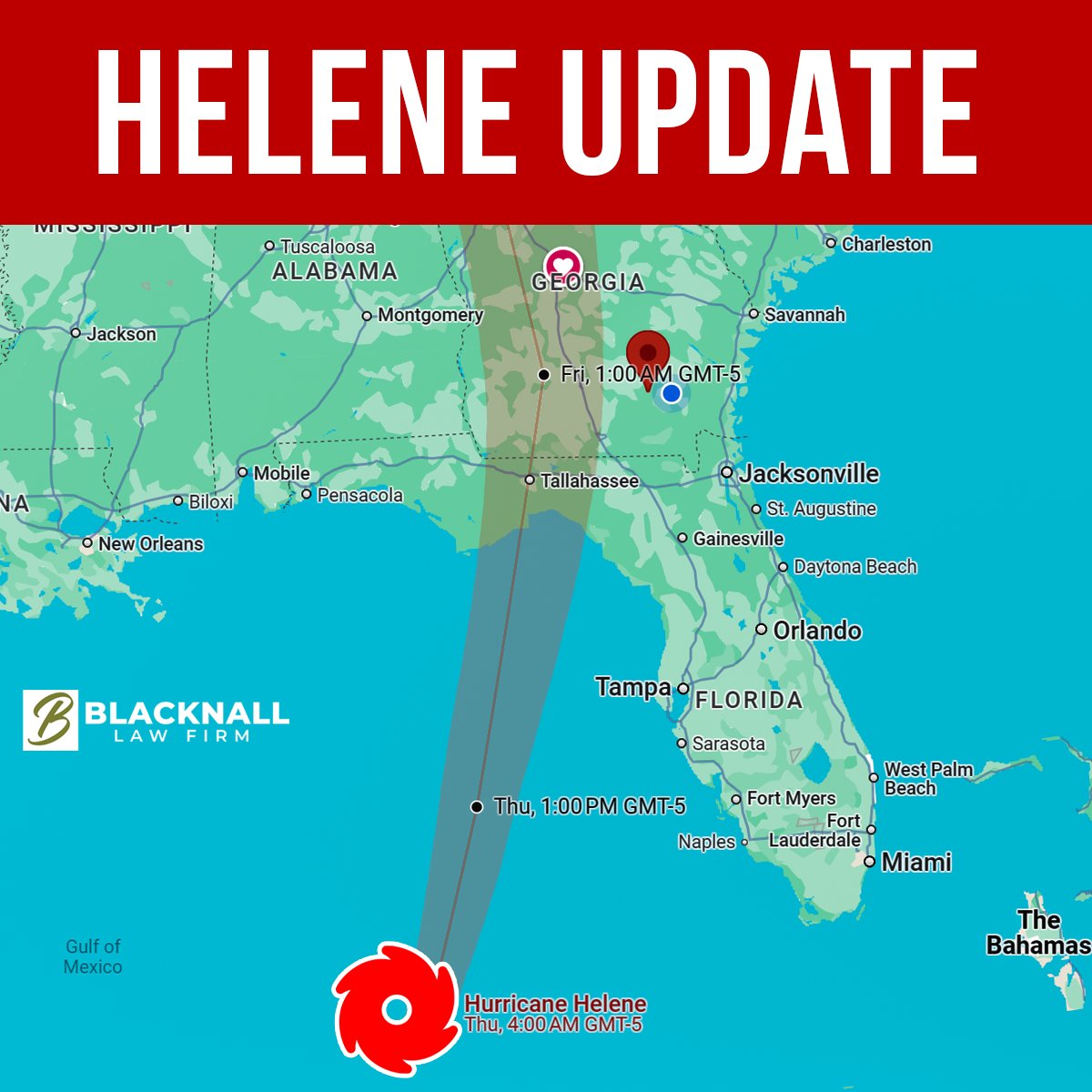 BlacknallLaw's tweet image. 🚨 Hurricane Helene Update for Ware &amp;amp; Pierce Counties 🚨 As of today, Hurricane Helene is projected to impact Ware and Pierce counties with heavy rain 🌧️, strong winds 💨, and possible flooding 🌊 starting Thursday evening into Friday morning. #HurricaneHelene #WareCounty #Pierce