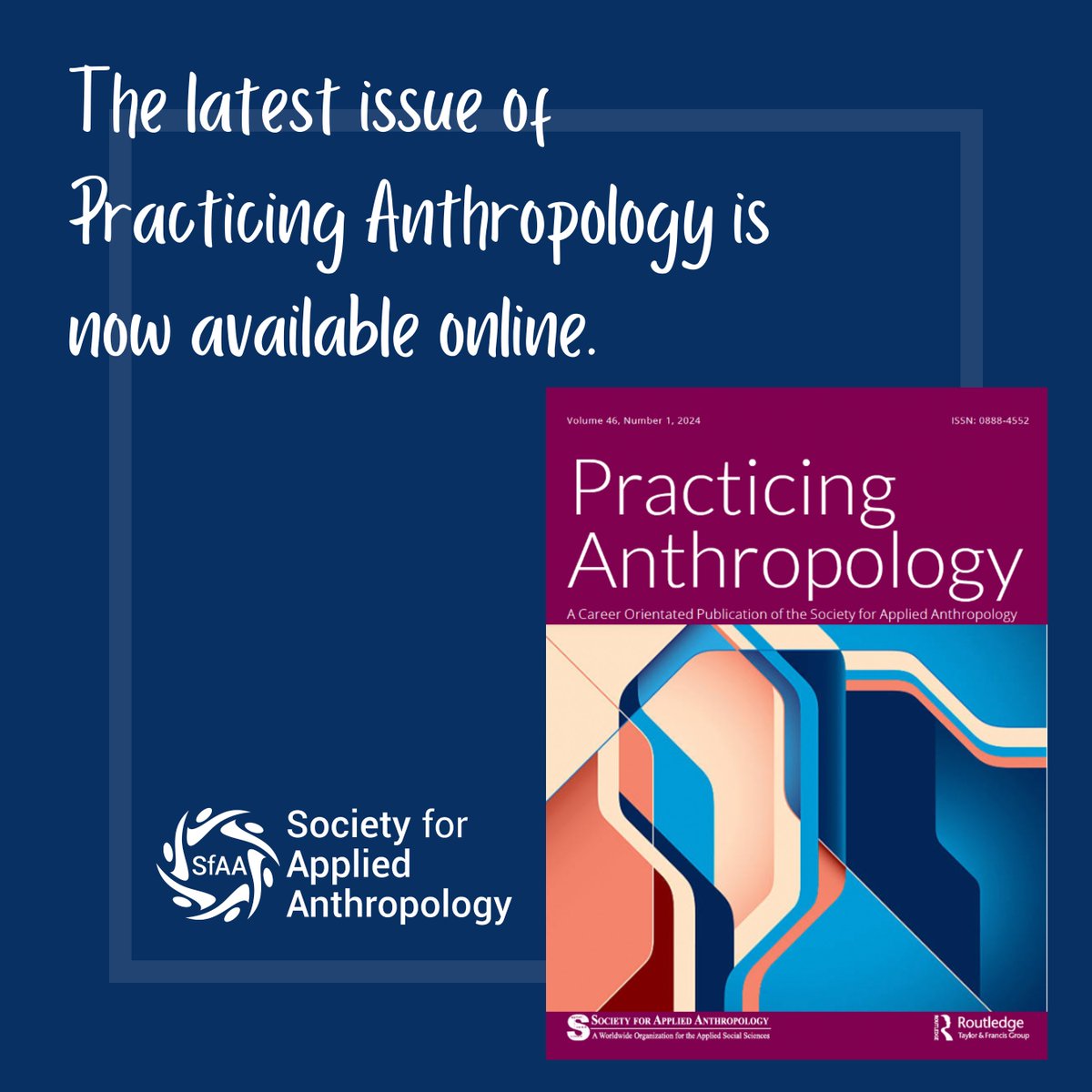 Society for Applied Anthro (@sfaanthro) on Twitter photo The current issue of Practicing Anthropology (<a href="/PracticingAnth1/">Practicing Anthropology Journal</a>), Vol. 46, No. 3, is now available online. tandfonline.com/toc/rpay20/46/…
#SfAA #socialscience #anthropology #appliedanthropology #PracticingAnthropology The current issue of Practicing Anthropology (<a href="/PracticingAnth1/">Practicing Anthropology Journal</a>), Vol. 46, No. 3, is now available online. tandfonline.com/toc/rpay20/46/…
#SfAA #socialscience #anthropology #appliedanthropology #PracticingAnthropology