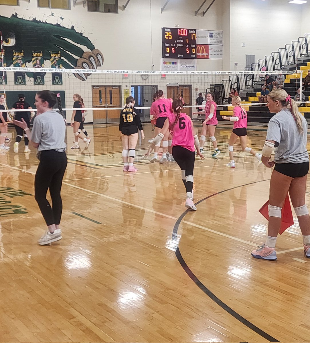 VBCoachWebster's tweet photo. Apex JVA Volleyball defeats Middle Creek 2-0. https://t.co/XlD1mqmt27