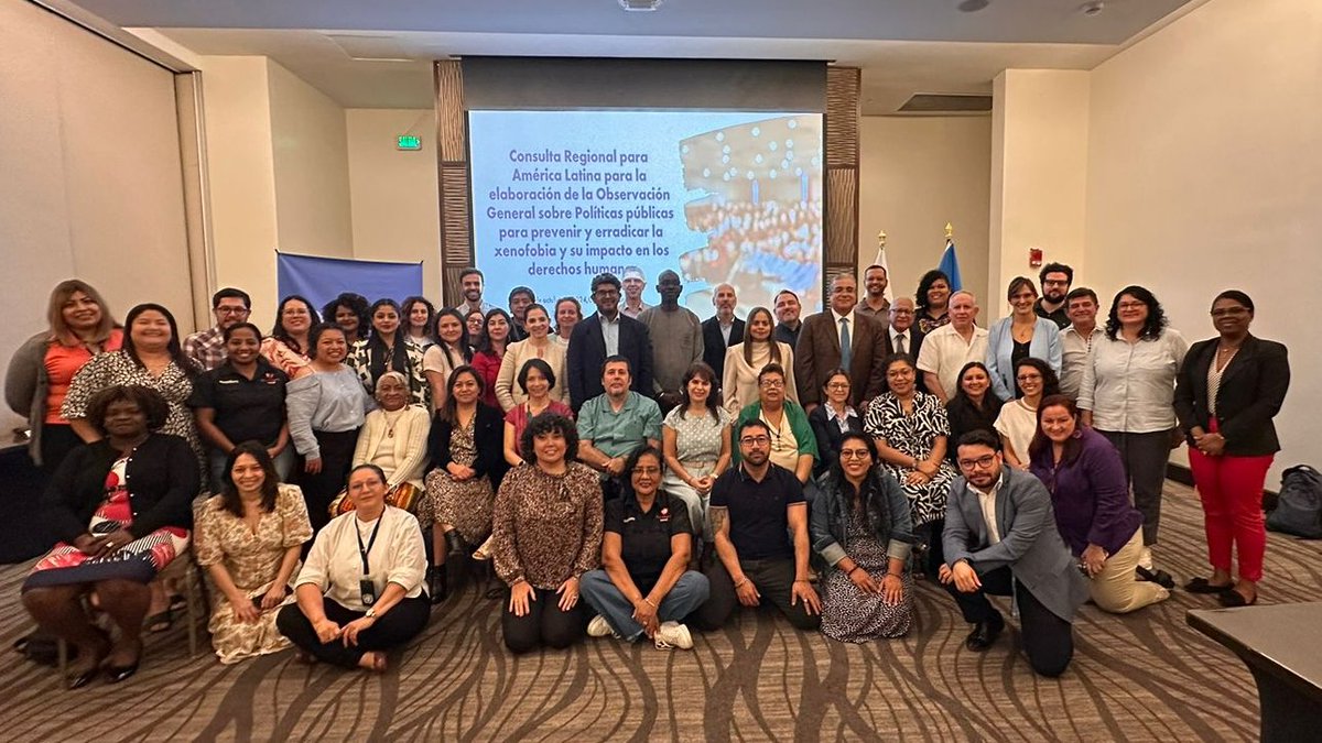 OACNUDH's tweet photo. Hoy inició la consulta regional para A. Latina sobre políticas publicas para prevenir y erradicar la xenofobia hacia las personas migrantes.

Este consulta fue organizada por @OACNUDH , CERD y CMW

Con el apoyo de @SwedeninCOL  @kmetell https://t.co/gCBHuhNyjY