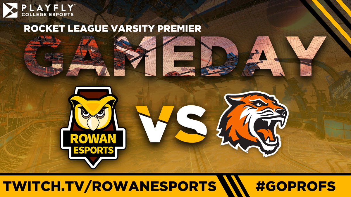 Heading into week four with a positive record, so let's keep it going!

Rowan Gold Face off against RIT Orange in this weeks @playflygg Rocket League Varsity Premier match!

📺twitch.tv/RowanEsports @ 7:00pm EST