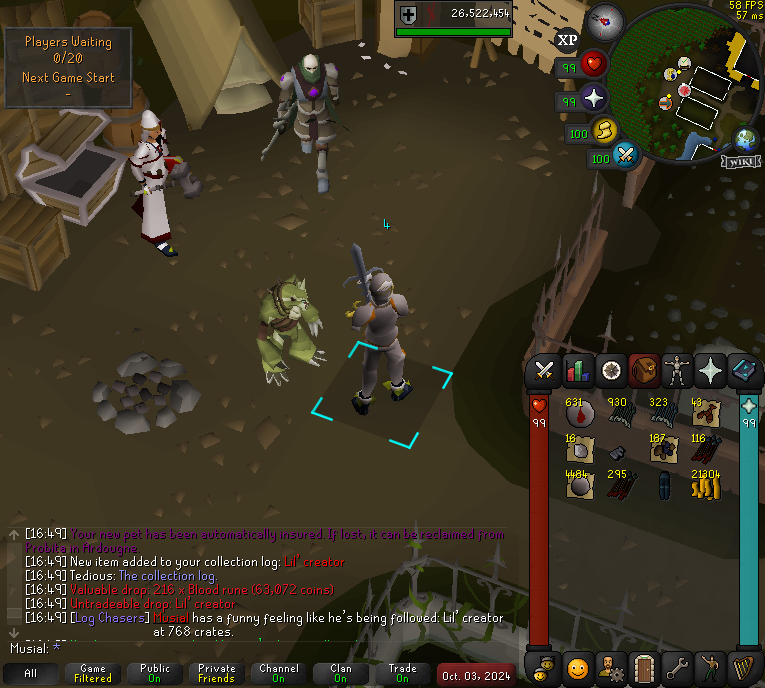 Musial_OSRS's tweet image. #24 - Lil&apos; Creator - 768 Crates