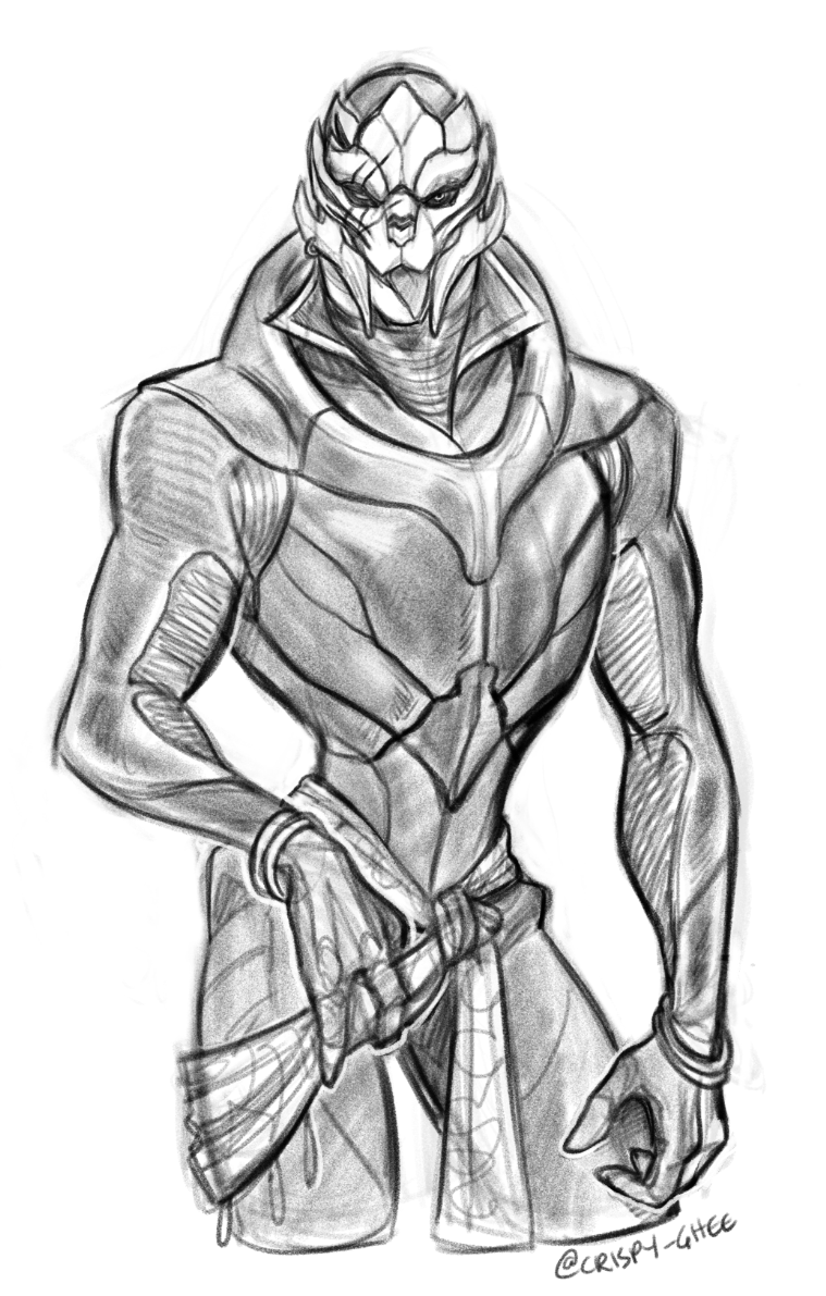 crispy_ghee's tweet photo. Commission for @/louandpuns of their turian OC Eli!

I haven't drawn Turians in a while so it was fun to go back for a little bit haha https://t.co/rYRZRnT6FM
