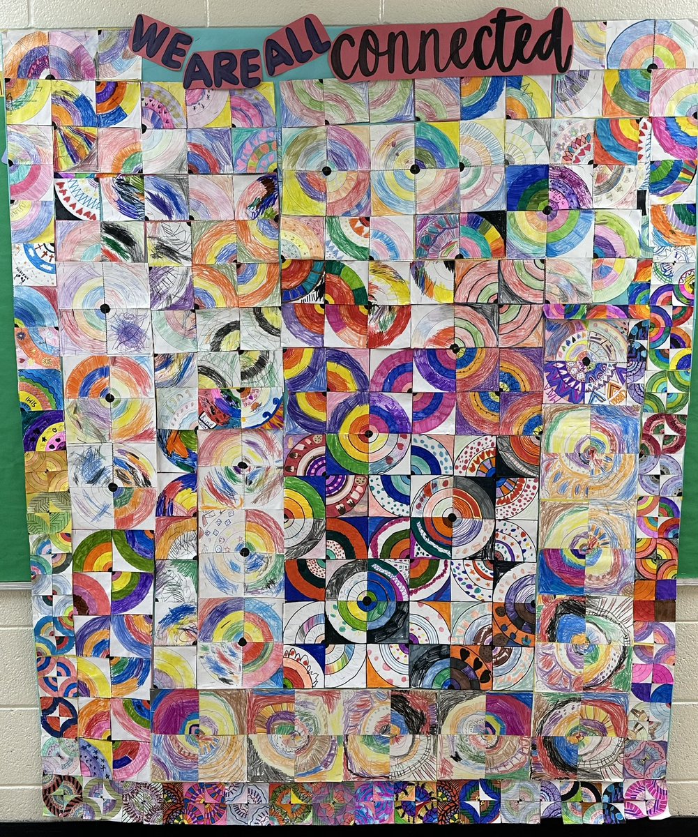 MrsAEGrant's tweet photo. I am so thrilled with how our school collaborative art piece turned out. Inspired by International Dot Day and “The Dot” by Peter H Reynolds. Amazing to see what we can create as a community! @hfcatholic @ARTSbhncdsb https://t.co/KIBmuPoMdL