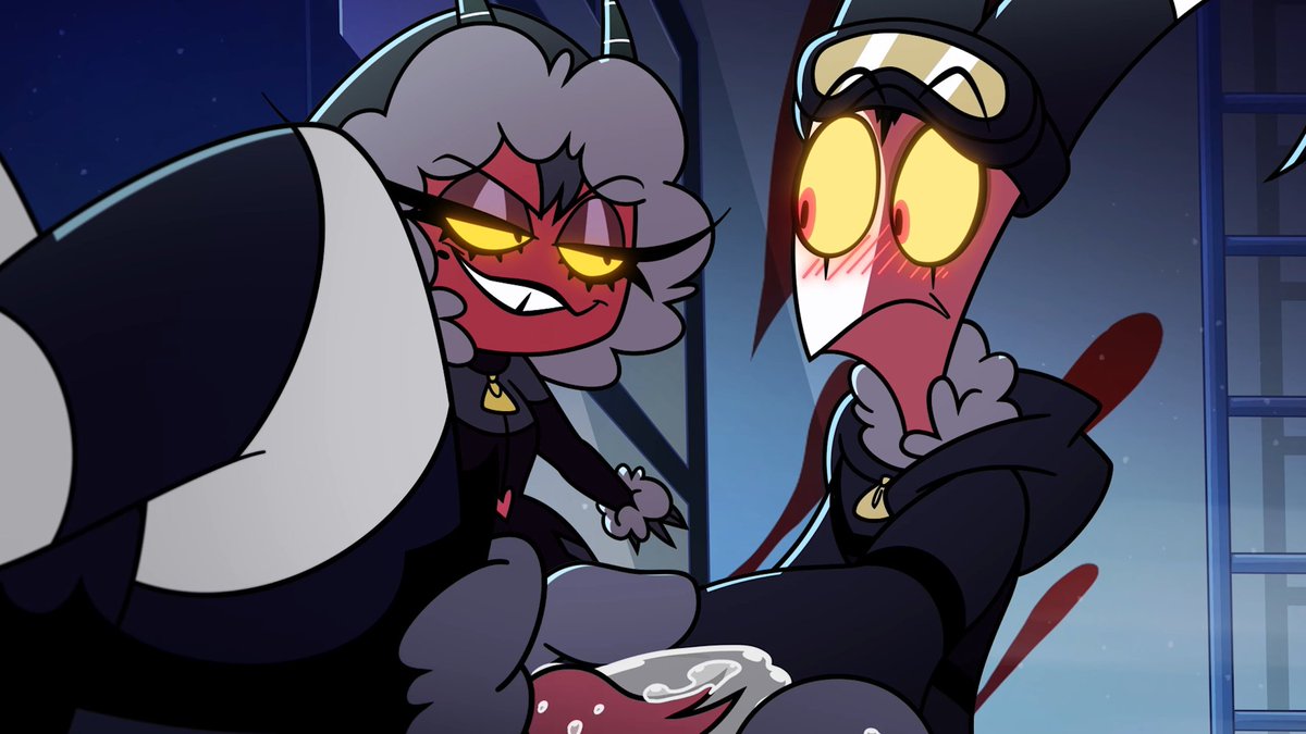 LaelAraina's tweet photo. What are Vivziepop and Brandon Rogers cooking? 🤔
#HelluvaBoss #Moxxie #Millie #Blitzo #polyimps #HelluvaBossSeason2 https://t.co/sCIvSSqIJd