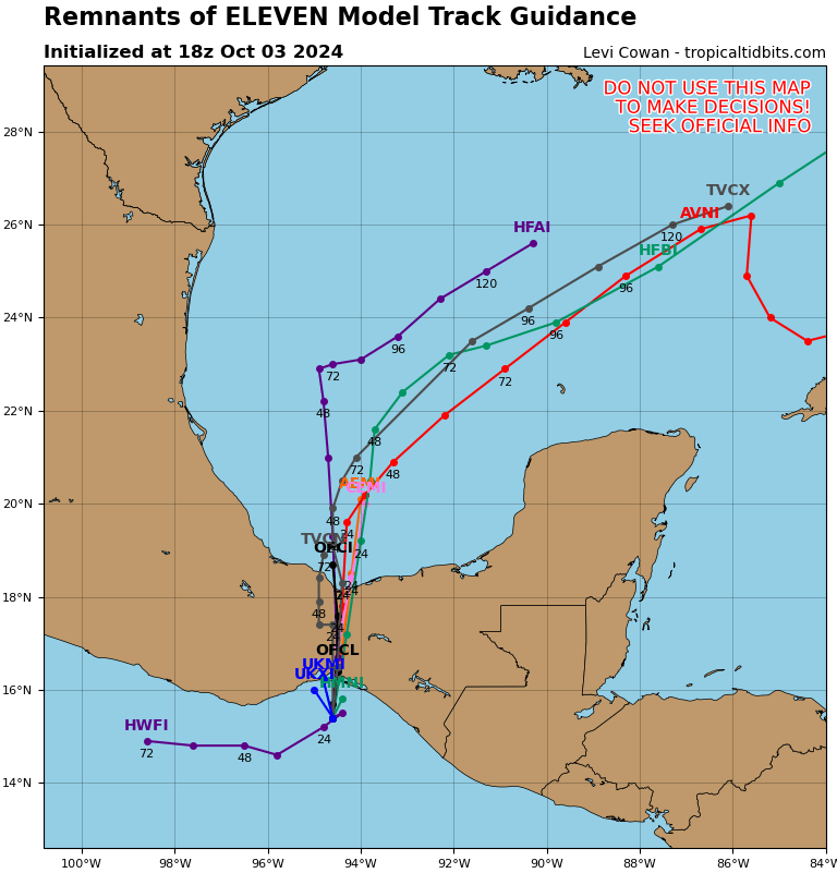 StormHQwx's tweet image. Interestingly we may potentially need to watch a crossover from tropical depression #11E in the East Pac into the Bay of Campeche then into the Gulf of Mexico. Some model guidance has been hinting at possible tropical depression/storm forming along the frontal boundary heading