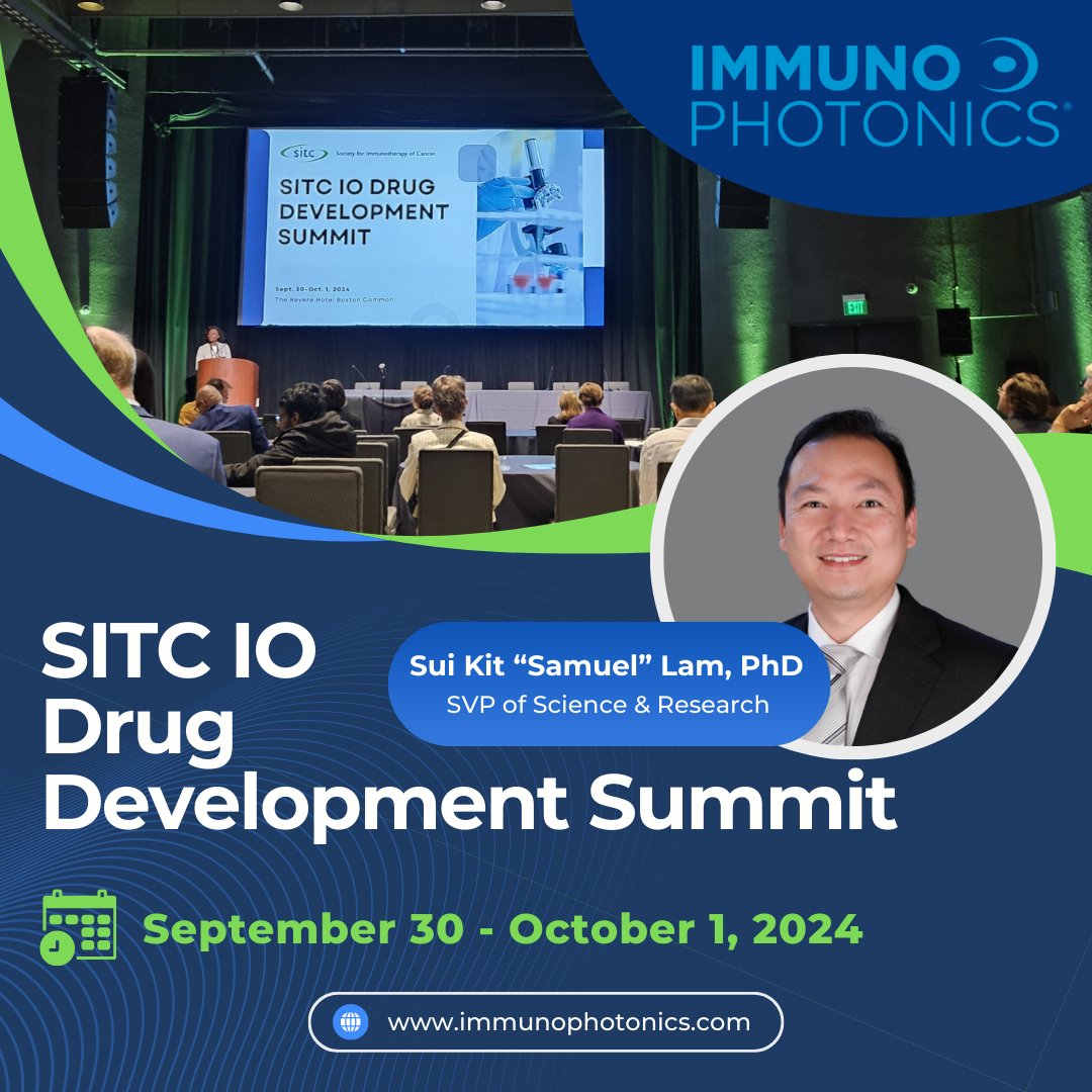 Siu Kit “Samuel” Lam, PhD, Senior Vice President of Science &amp; Research at Immunophotonics, Inc. attended the SITC Immuno-Oncology Drug Development Summit held in Boston from September 30 – October 1, 2024.  #SITC2024 #interventionaloncology #ablation #immunooncology #cancer