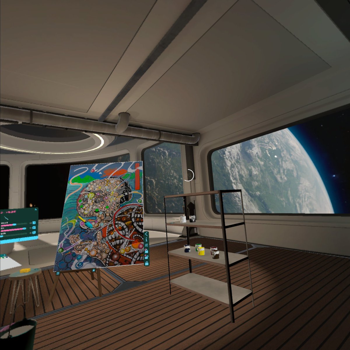 宇宙で
In space.

@PaintingVr