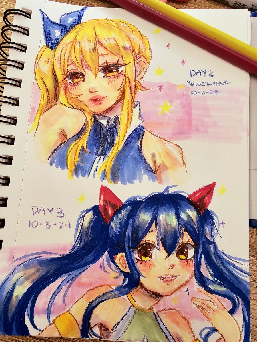 ✨️ Inktober day 1-3 ✨️
Sea witch and some lucy and wendy from fairy tail
