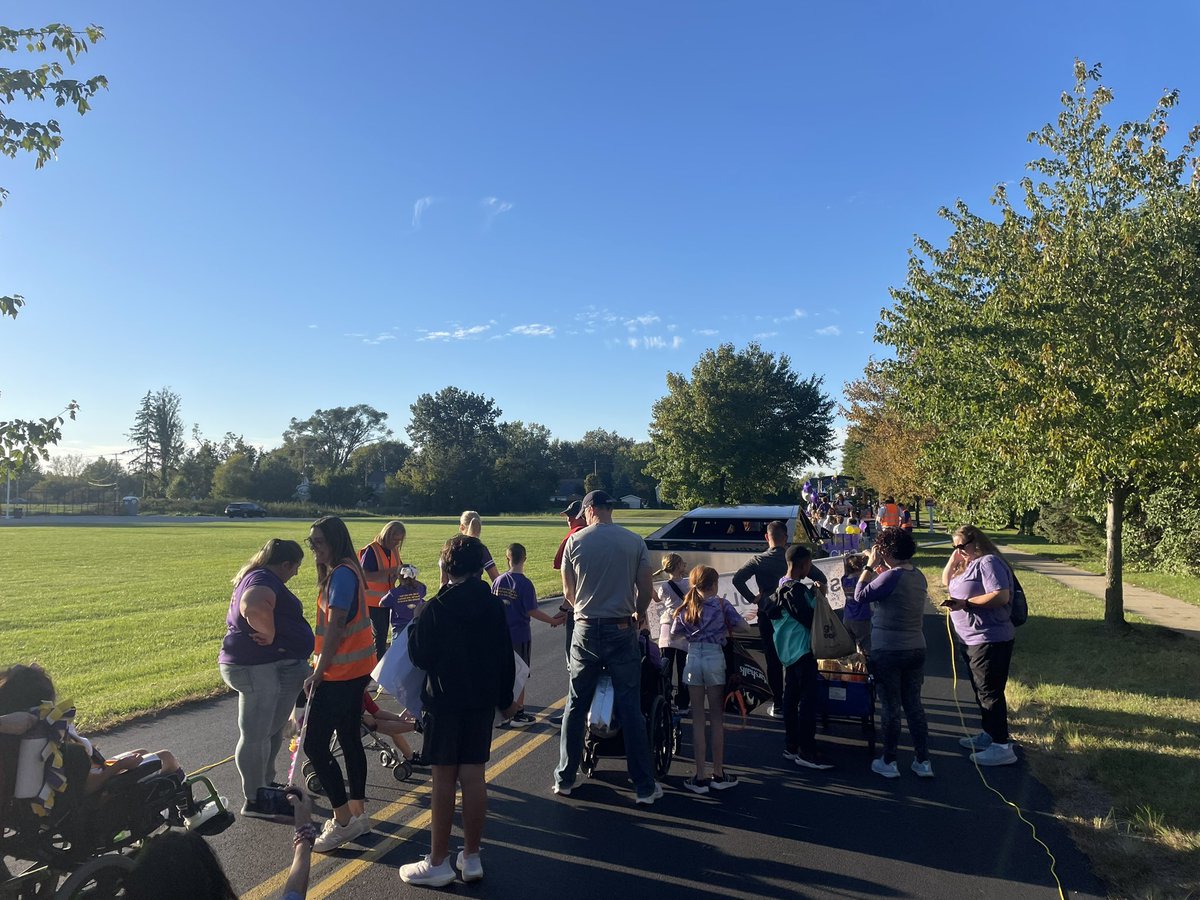 Our Special Olympians are excited to start the Homecoming Parade shortly!!!