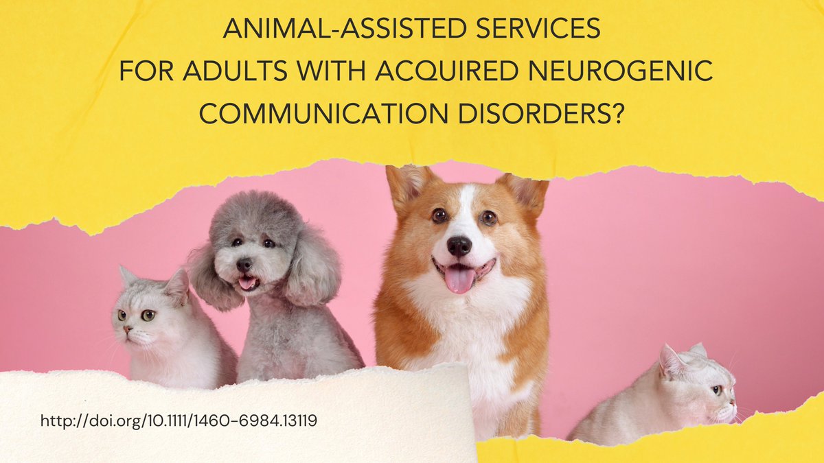 A/Prof Sarah J. Wallace (@sarahjwallace) on Twitter photo What's the latest on the inclusion of animal‐assisted services in therapy for adults with acquired neurogenic communication disorders? Find out here! onlinelibrary.wiley.com/doi/10.1111/14… <a href="/McsweenMarie/">Dr Marie McSween</a> <a href="/Aphasia_UQ/">Aphasia at UQ</a> What's the latest on the inclusion of animal‐assisted services in therapy for adults with acquired neurogenic communication disorders? Find out here! onlinelibrary.wiley.com/doi/10.1111/14… <a href="/McsweenMarie/">Dr Marie McSween</a> <a href="/Aphasia_UQ/">Aphasia at UQ</a>