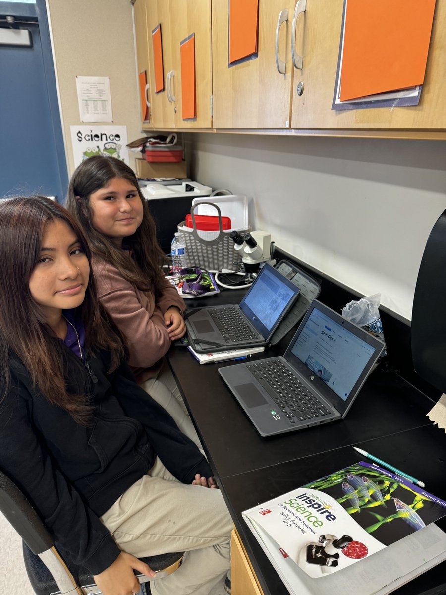 6th graders gathering scientific research  for our cell theory learning.  <a href="/teletitan/">Telesis Titan</a> 🥼🔬💜