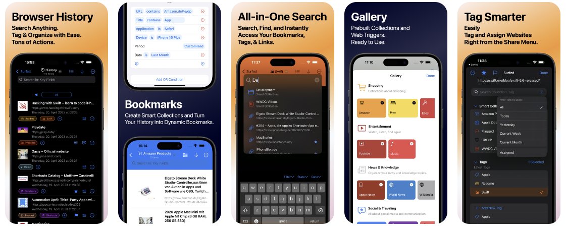 Surfed • History & Bookmark Manager tweet media