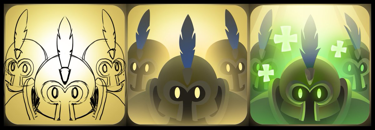 LepkaGames's tweet image. Wip of Paladin's Mass heal spell Icon. #indiedev