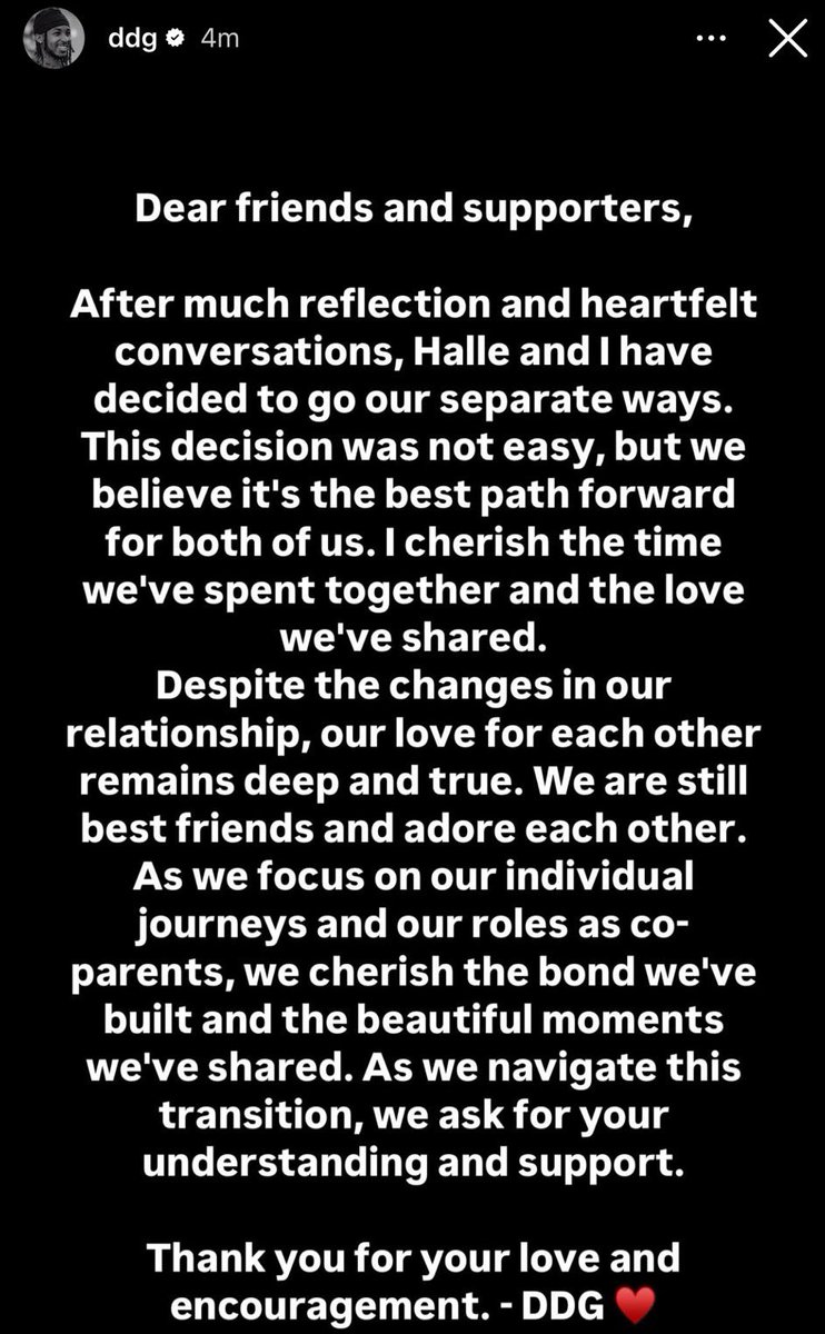 FearedBuck's tweet image. DDG has announced that he and his girlfriend, Halle Bailey, who is also the mother of his child, have broken up 👀