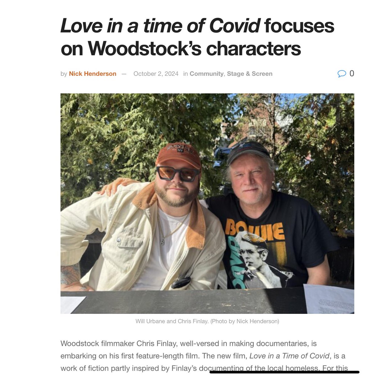 WillUrbane's tweet photo. I’m proud to share that an article has been published about Love in a Time of COVID the feature film. 

We are currently casting for various roles. If you’re interested in being part of this project, please send an email to 
filmsurbane@gmail.com 
Finlayfilm@yahoo.com https://t.co/ZGOmTiyIvP