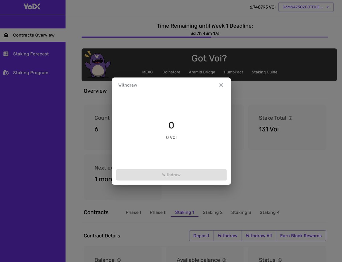 NicholasShella2's tweet photo. 🚀 Sneak peek at VoiX, #Voiagers! 🌟 Worried about managing your token withdrawals when block rewards roll in? Constantly signing in and out would be a hassle! 😱
Luckily, the 'Withdraw All' feature is here to save the day! 🙌💰 #blockchain #crypto https://t.co/VRQPj7g6m1