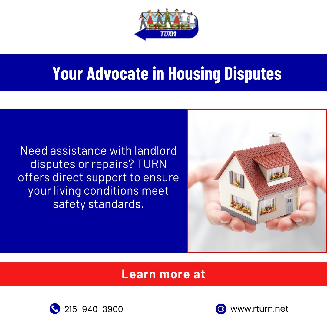 Need help with landlord disputes or property repairs? 🏡 TURN is here to support and ensure your home meets safety standards. Learn more at rturn.net!

#HousingSupport #LandlordDisputes #TenantAdvocacy #SafeLivingConditions #PropertyRepairs #AffordableHousing