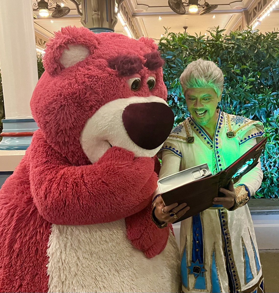 禁断の書を開くマグニフィコ王とロッツォ。
一見いい人に見えて実はヤバい奴だったヴィランは最近のディズニー・ピクサー作品には多いですよね。ハンスとか、キャラハン教授とか。
ロッツォもこんなに可愛い見た目ですが、
内心何を企んでいるのやら...

#マグニフィコ王仮装