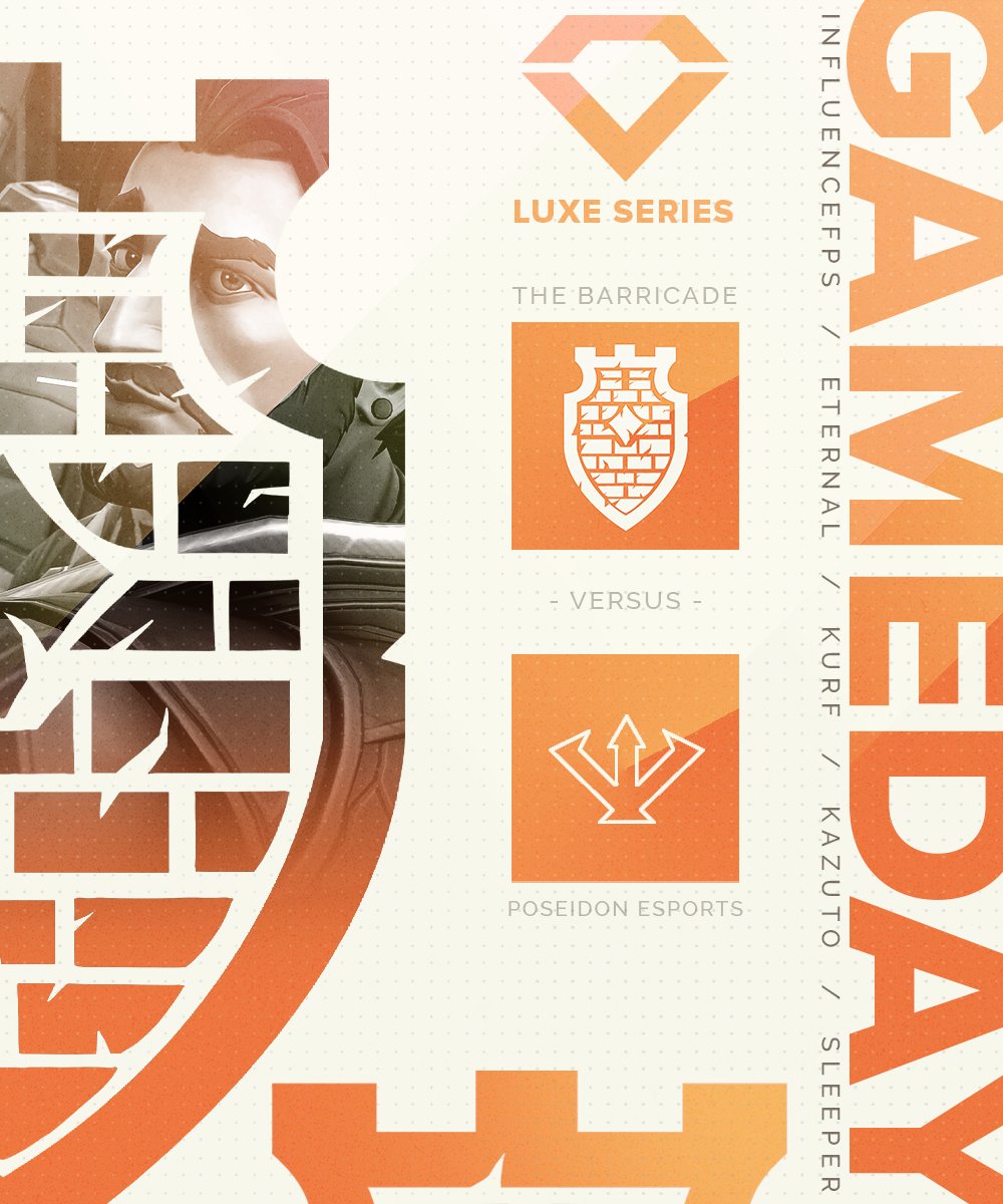 It's game day! Luxe Proving grounds match vs <a href="/PSDNgg/">Poseidon Esports 🔱</a> at 8pm est tonight

😺<a href="/KazutooFPS/">Kazuto</a> 
🧱<a href="/Influenceval/">Influence</a>
🧱@xyKaori 
🧱<a href="/kurfuee/">kurf</a> 
🧱<a href="/Sleeper_val/">Matthew</a> 
💼<a href="/CoachBaNKZy/">BaNKZy</a> 
🐐<a href="/LaynuhTG/">Alayna Lawrence</a> 

Come support The Barricade
