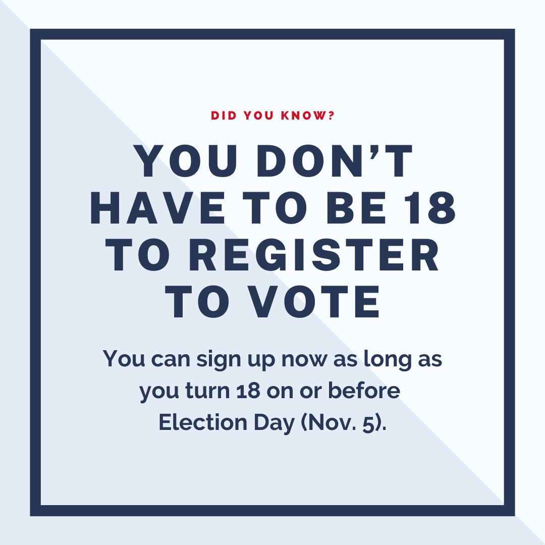 MONDAY, Oct. 7, is the last day to register to vote in Texas! You can register if you turn 18 on or before Election Day. Visit the link below to start your registration and make your voice heard.
🔗Register now: bit.ly/3Yalu1B
#GetOutTheVote
