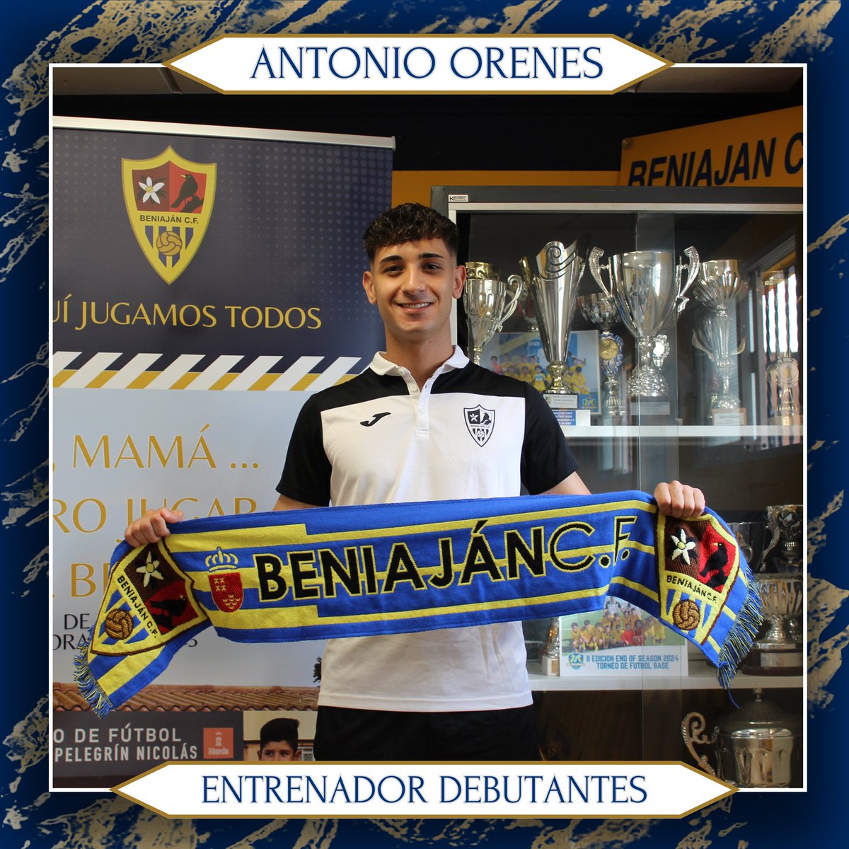BeniajanCf's tweet photo. 🤩Antonio Orenes es el nuevo entrenador de nuestros Debutantes 🤩

Antonio vuelve a nuestro club, pero ahora como entrenador, arranca su andadura con los más pequeños de la casa en la que seguro que aprenderán muchísimo 👏🏼

Bienvenido de nuevo Antonio!!!💛🖤

#beniajanlate https://t.co/vrKLNJBtCO