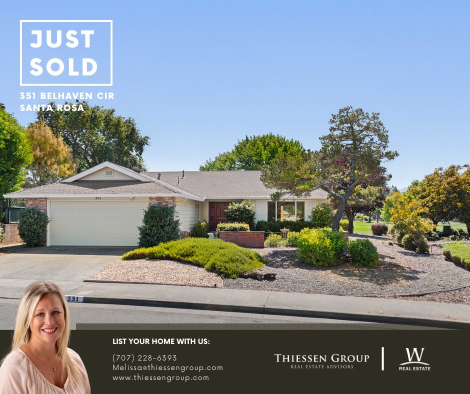 Thiessen_Group's tweet photo. #SOLD A big congratulations to our seller! Thank you for your trust!

Yours could be the next one! Contact us today!

Call/text Melissa at 707-228-6393 or click the link to set an appointment! 
https://t.co/gwEY26OTuA
#thiessengroup #wrealestate #justsold #santarosa https://t.co/fYbitvQWAj