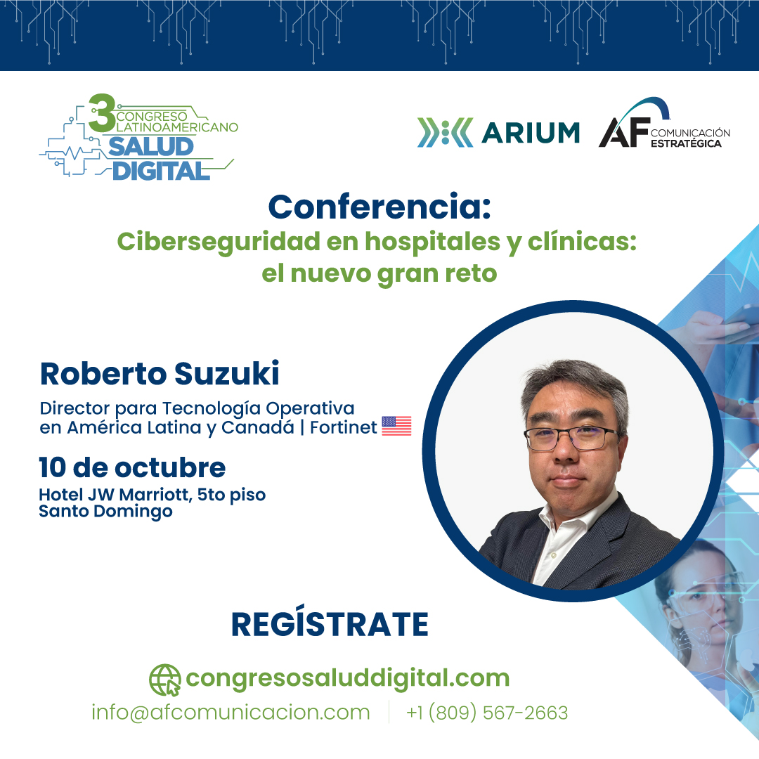 Conoceremos cómo fortalecer la seguridad y privacidad de los datos, uno de los retos que enfrentamos en un mundo digitalizado. Roberto Suzuki, nos aportará su visión y experiencia exitosa.
Para más detalles comunícate al 809 567-2663 o escribe al correo info@afcomunicacion.com