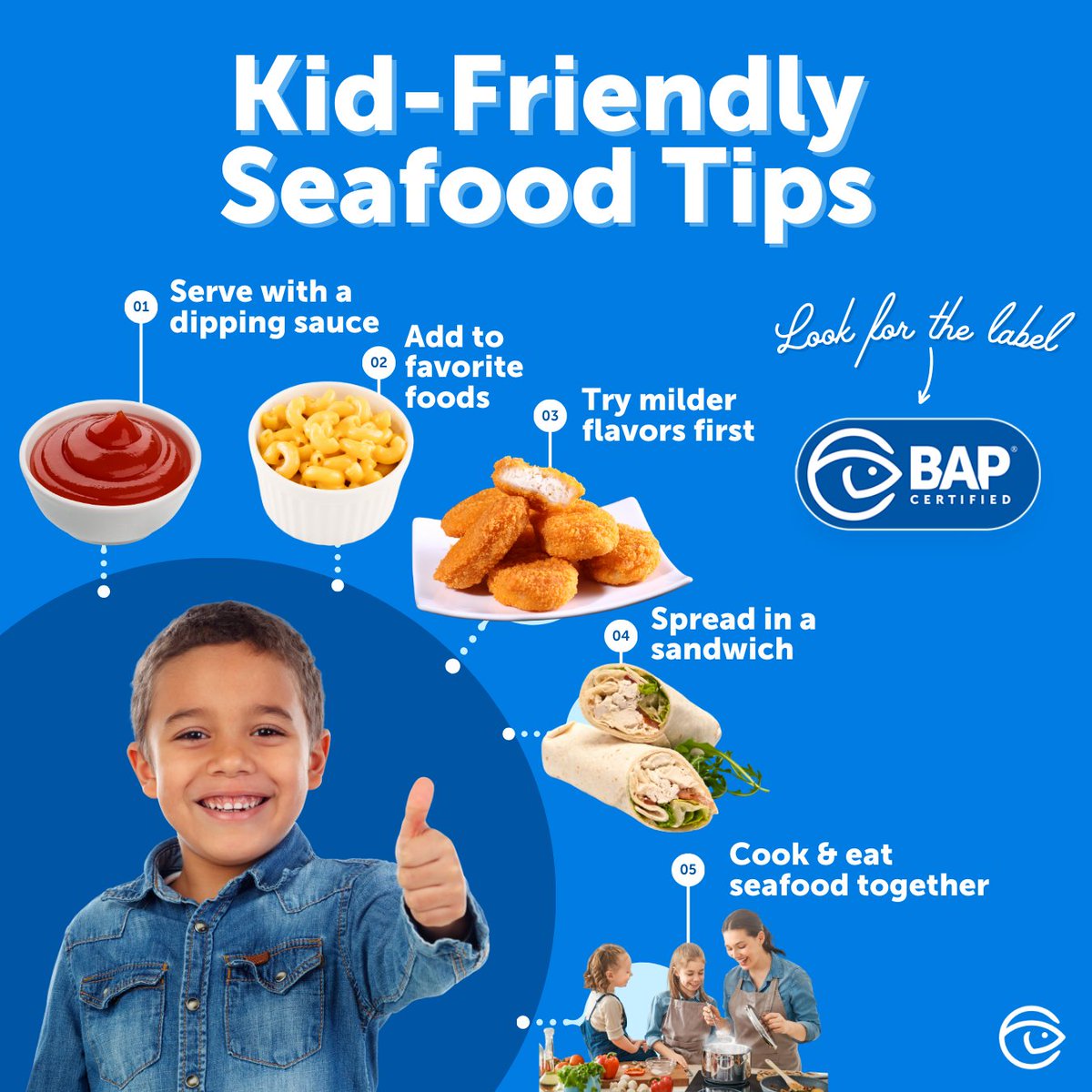 Sometimes being a parent means being a master of dinner in 30 minutes! Seafood is a great option for a quick, nutritious meal and provides nutrients, vitamins and omega-3s that contribute to strong bones, a healthy heart and brain development! 🐟 #NationalSeafoodMonth