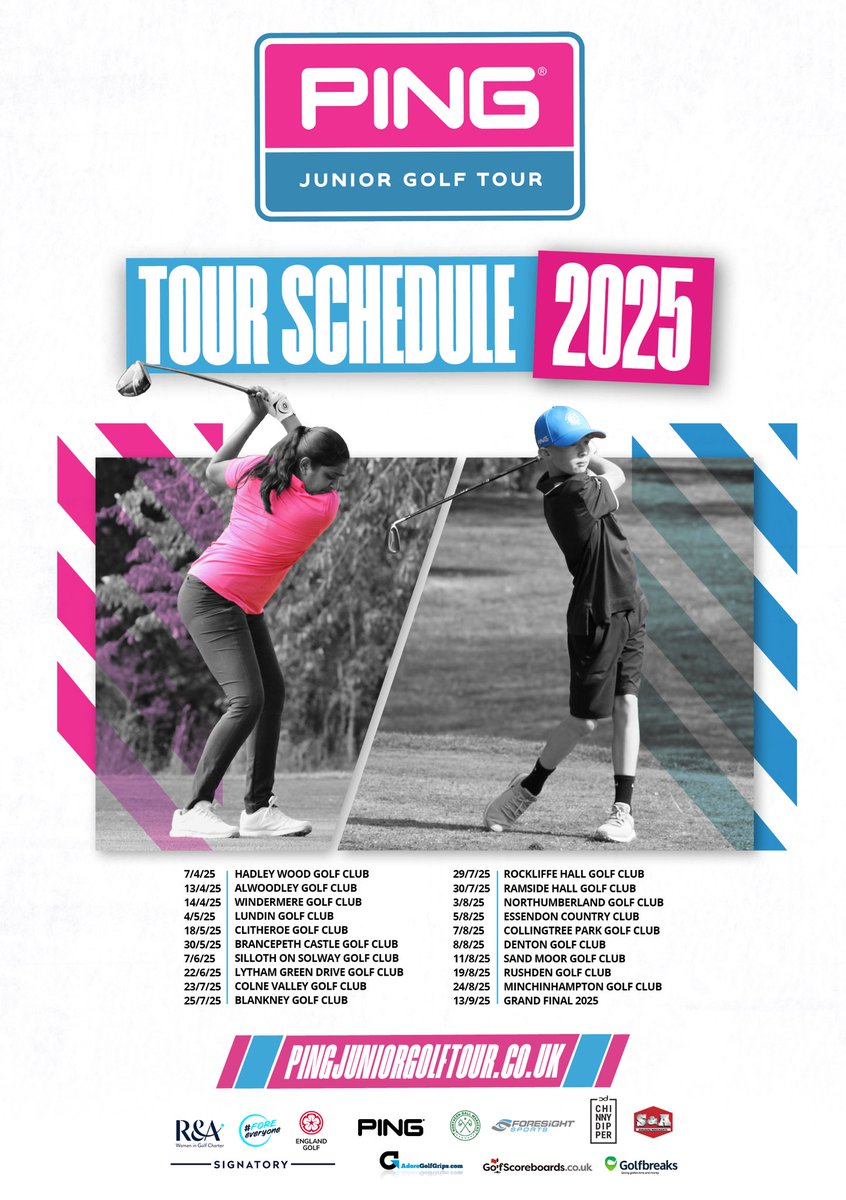 PING Junior Golf Tour (@pingjuniorgolf) on Twitter photo We’re thrilled to announce the launch of the <a href="/PINGTourEurope/">PING Golf Europe</a> Junior Golf Tour ❤️🥳⛳️
Check out our site for full details below:
pingjuniorgolftour.co.uk
<a href="/EnglandGolf/">England Golf</a> <a href="/golffoundation/">Golf Foundation</a> <a href="/RandA/">The R&A</a> <a href="/NCG_com/">National Club Golfer</a> <a href="/Women_and_Golf/">Women & Golf</a> We’re thrilled to announce the launch of the <a href="/PINGTourEurope/">PING Golf Europe</a> Junior Golf Tour ❤️🥳⛳️
Check out our site for full details below:
pingjuniorgolftour.co.uk
<a href="/EnglandGolf/">England Golf</a> <a href="/golffoundation/">Golf Foundation</a> <a href="/RandA/">The R&A</a> <a href="/NCG_com/">National Club Golfer</a> <a href="/Women_and_Golf/">Women & Golf</a>