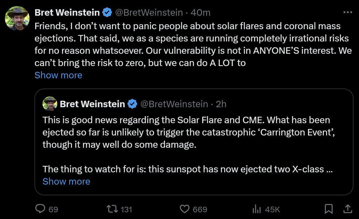 karand's tweet photo. Brett Weinstein... an expert in all doom and gloom scenarios. https://t.co/kTbxILM4Pm