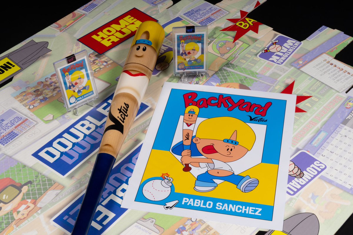 VictusSports's tweet photo. Our most exclusive drop yet! @_BackyardSports 
Only 50 Made.  
Draw opens tomorrow 10/4 at 11:00 AM EST!

#BackyardBaseball #Pablosanchez #baseballbat #Collectible https://t.co/2wu1fUaMKr