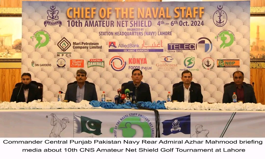 COMKAR_Command's tweet photo. 10th Chief of Naval Staff Amateur Net Shield Golf Tournament to be held at DHA Raya Golf and Country club Lahore from 4 Oct to 6 Oct 24
#CNS #Golf #Tournament #DHA #RayaGolf #CountryClub #Lahore #Pakistan #Navy #PakistanNavy #PakNavy https://t.co/wdACdapjYm