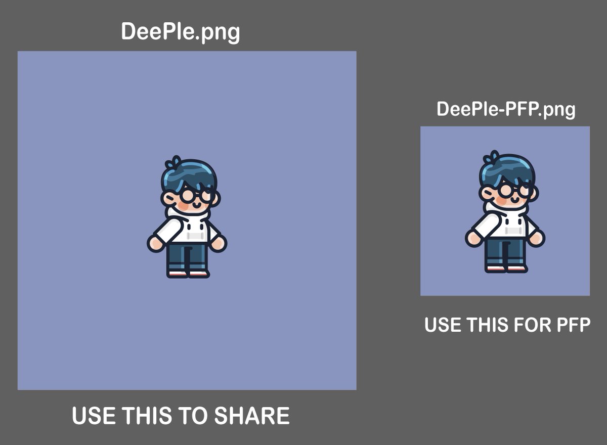 deekaymotion's tweet photo. For new DeePles! 
Download the files and use this as a reference.
Those empty spaces are good.
DeePle is meant to be small. 

Happy DeePle! https://t.co/ozhVyT4oYZ