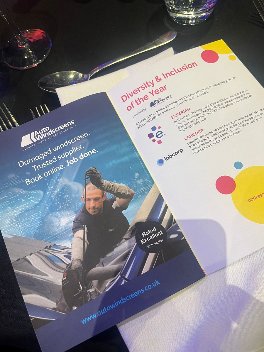 Good luck to the finalists in the Diversity &amp; Inclusion category at tonight's Derbyshire &amp; Nottinghamshire Apprenticeship Awards.

<a href="/Experian/">Experian</a> <a href="/Experian_UK/">Experian_UK</a> 
<a href="/Labcorp/">Labcorp</a> 

#DNApprentice24