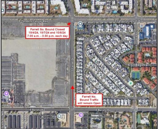 Be advised of the temporary lane closure due to construction!! 

Thank you for your cooperation