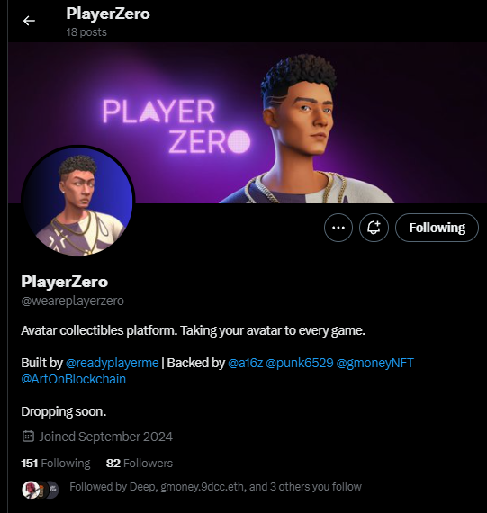 itsnicholash's tweet photo. Oh you want EARLY??

@timmutoke and @readyplayerme are OGs in the metaverse avatar space.

@WEAREPLAYERZERO is going to be a game changer. 

Look at those backers too👀

Not paid, I just love this team. https://t.co/eYaoUr1UCi