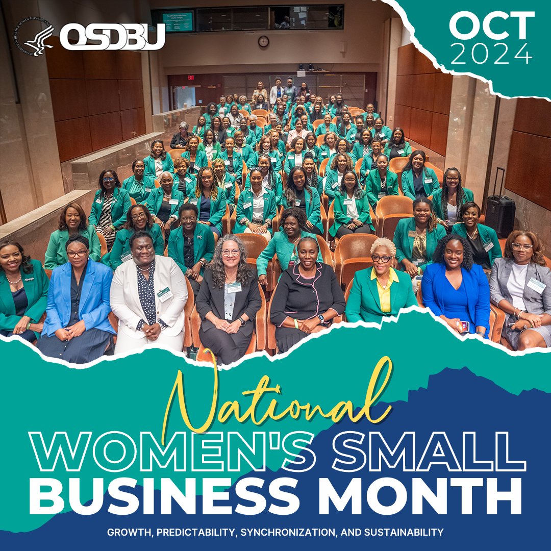 HHSSmallBiz's tweet photo. Women's Small Business Month is an annual observance throughout October to celebrate and recognize the achievements of women entrepreneurs and their contributions to the economy. Today, there are over 13 million women-owned businesses and counting. 

🙌 Join us in celebrating! https://t.co/9SNyr8U3ZR